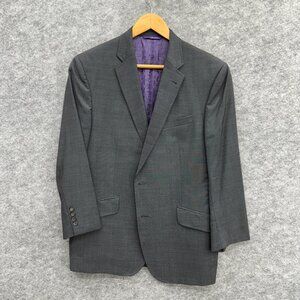 Ted Baker London Mens Blazer Jacket 2 Button Single Breasted 100% Wool Black 42S